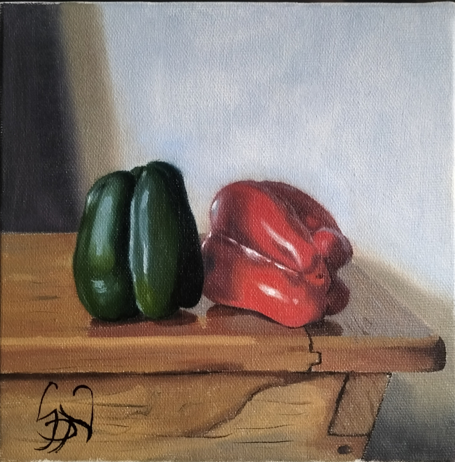 Poivrons sur le pétrin.