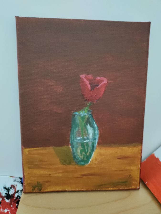 vase et tulipe