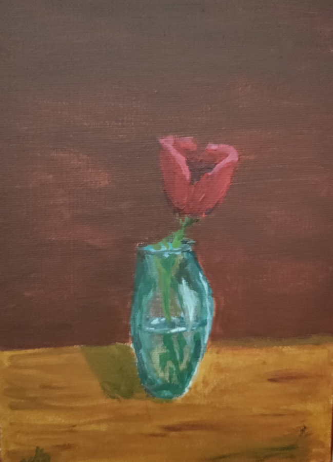 vase et tulipe