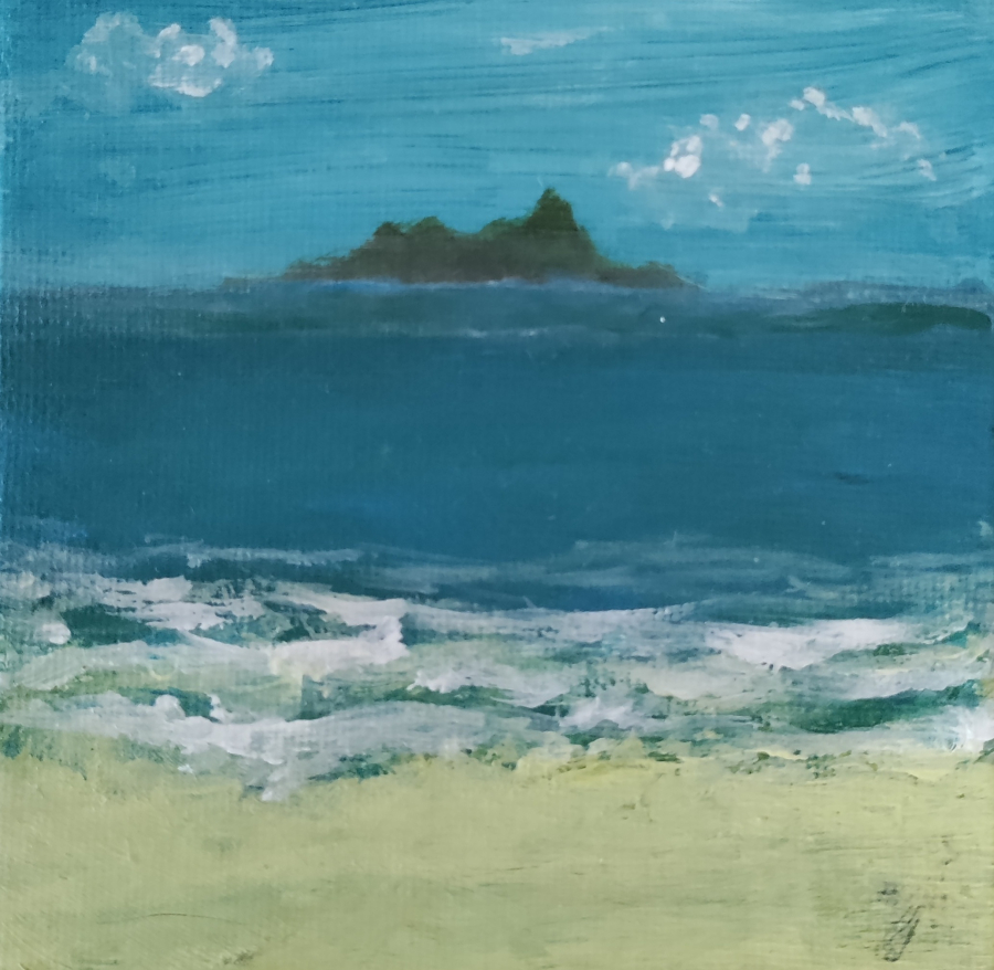 l'île au loin