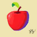 pixel art pomme