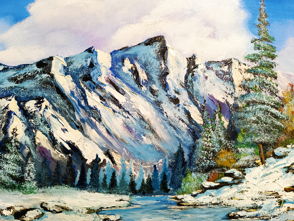 montagnes en hiver