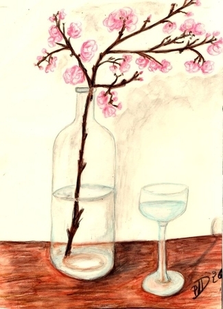 bouteilles fleurs