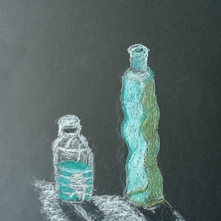 bouteille et vase