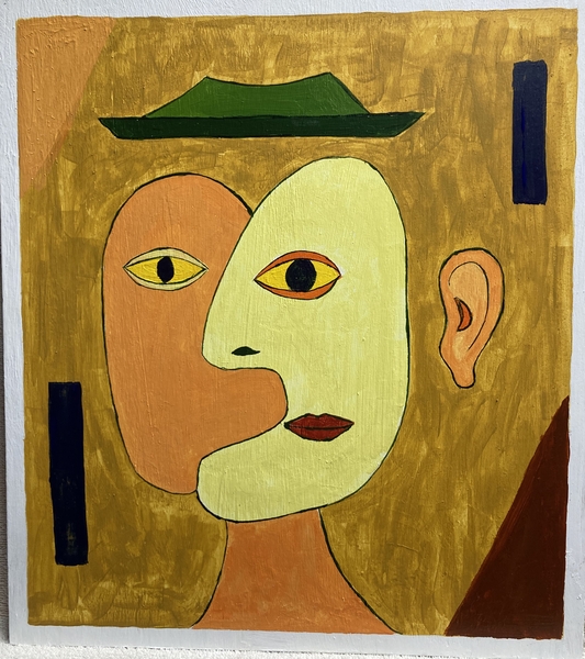 autoportrait façon picasso