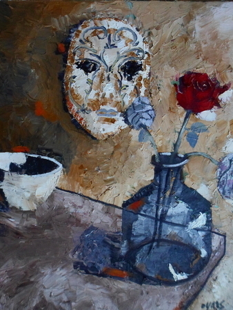 nature morte au masque