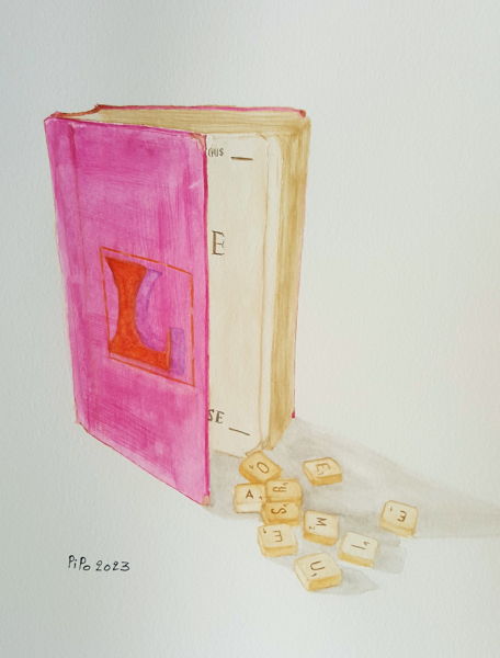 Aquarelle - Les larmes du vieux dico