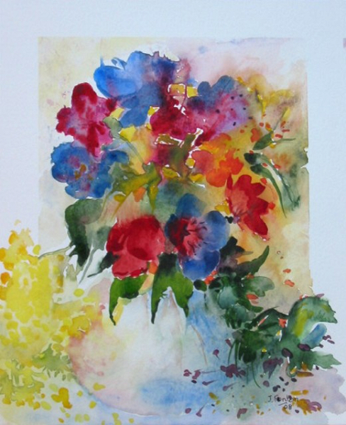 BOUQUET DE St-VALENTIN - Aquarelle