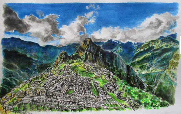 Ciel d'orage sur le Machu Picchu