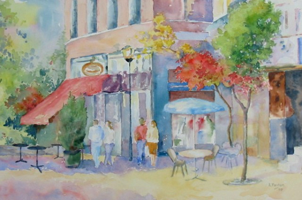MONTREAL -Rue du Prince Arthur.... Aquarelle 24 X 35