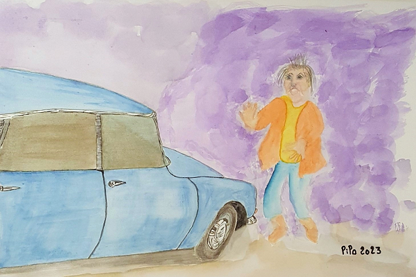 La peur- Aquarelle