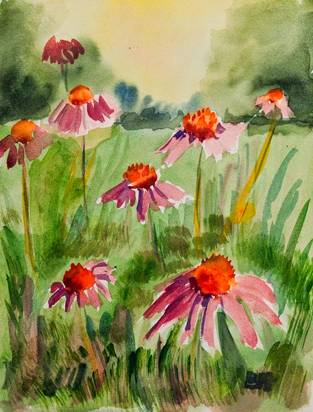 Fleurs sauvages, 50x65