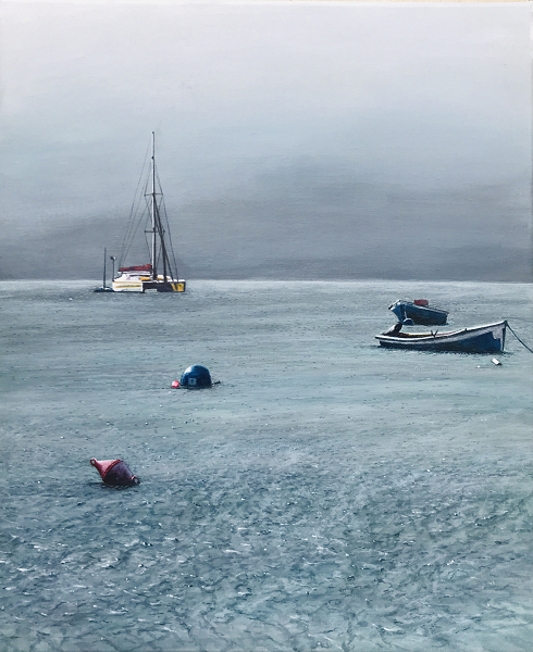 Apres l'ondée (Acrylique, 2023, 46X55),