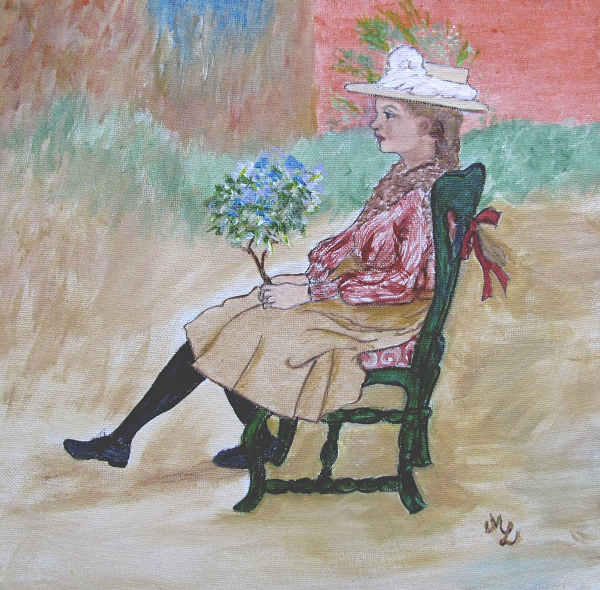 Dagmar dans le jardin