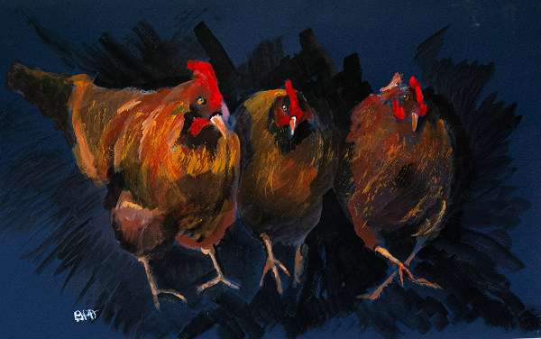 Trois poules