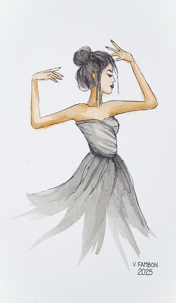 Danseuse - Aquarelle